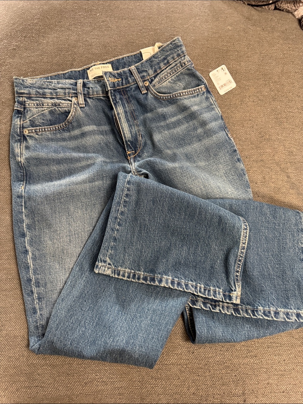 We The Free Women's Medium Blue Straight-Leg Jeans